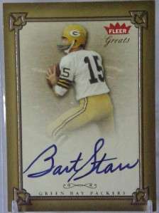 BART STARR 2004 FLEER GREATS OF THE GAME AUTO SP  