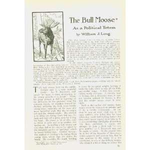   1912 Progressive Party Bull Moose As Political Totem 