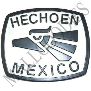 R023 Hechoen Mexico Belt Buckle Buckles Black White  