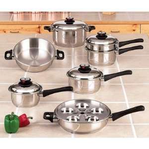  17PC 9 ELEMENTS WATERLESS COOKWARE