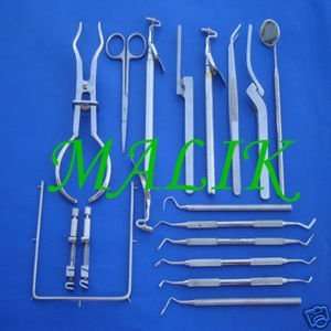 Operative Dental Instruments Rubber Dam New Set of 18