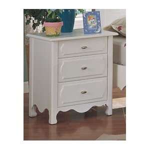  All new item White finish wood nightstand end table 