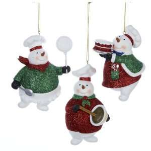  Club Pack of 12 Snowman Baker Christmas Ornaments 4.5 