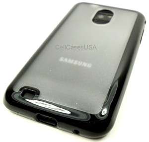 FOR SAMSUNG EPIC TOUCH 4G SPRINT GALAXY S2 BLACK CLEAR TPU SOFT COVER 