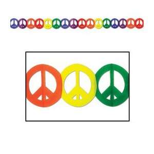  Rainbow Peace Sign Garland 