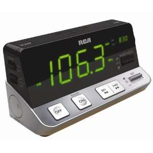   RCA RPC100 AM/FM Clock Radio with Extra Large LED Display Electronics