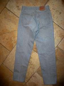 LEVIS 701 JEANS 27 x 28 Grey Button Fly  