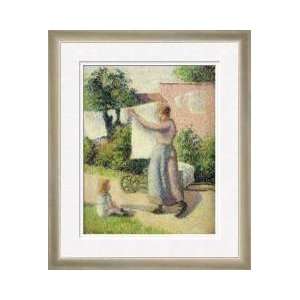  Woman Hanging Up The Washing 1887 Framed Giclee Print 