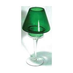  Candle Holder Tealight Dk Green Glass Lamp (CHT58G 