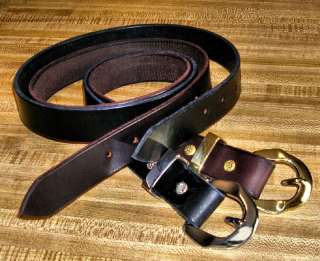 Amish Made Leather 1 1/4 Brown Belt, 32 60 Mens Womens  