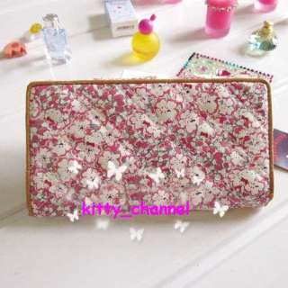 Romantic Hello Kitty Floret Long Wallet Purse Bag Pink  