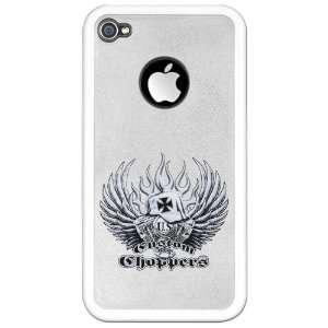   or 4S Clear Case White US Custom Choppers Iron Cross Hat and Engine