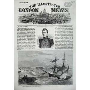  1859 Earl Waldegrave Storm Yarmouth Britannia Pier Ship 
