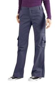 dickies limited skater womens & girls blue relaxed fit cargo pants 