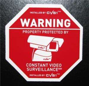Free Spy Video Camera CCTV Alarm System Decals  