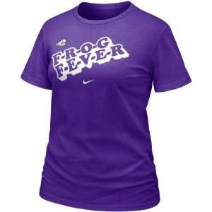   Texas Christian Horned Frogs Ladies Purple 2010 Local T shirt Sports