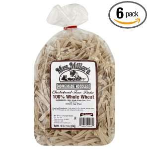 Mrs. Miller?s Pasta, Whole Wheat Rigatoni, 16 Ounce (Pack of 6)
