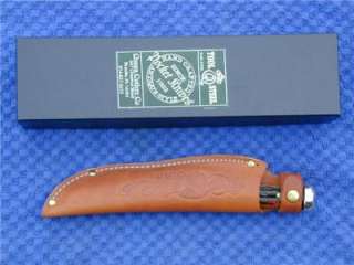 Queen Cutlery Company Aged Honey Amber Stag Bone Series Hunter Skinner 