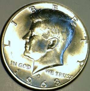 1968 D John F. Kennedy SILVER Half Dollar From Fresh MINT Set  