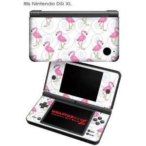 Nintendo DSi XL Skin   Flamingos on White by WraptorSkinz