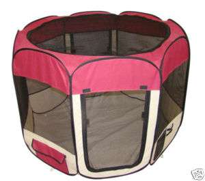 Burgundy Pet Dog Cat Tent Puppy Playpen Exercise Pen L 814836013680 