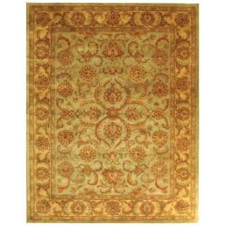 Hand tufted Green/Gold Wool Carpet Area Rug 10 x 14  