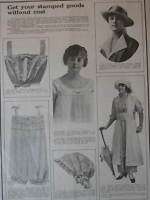 WOMENS CLOTHING UNDERWEAR VINTAGE OLD ADS ARTICLES 1916  