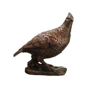  12Hx14W Quail on Stand Antique Copper (Pack of 3) Patio 