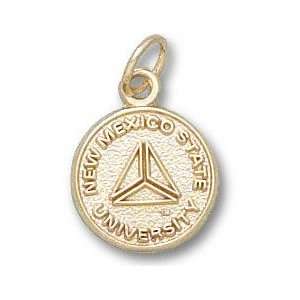  New Mexico State Aggies 10K Gold Seal 1/2 Pendant 