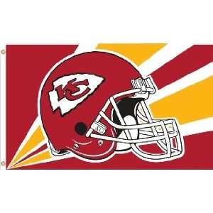    NFL Kansas City Chiefs 3 by 5 Foot Helmet Flag 