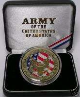 UNITED STATES ARMY OATH OF ENLISTMENT COIN WITH CASE  