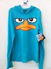 Phineas & Ferb Perry the Platypus Agent P Boys L/S Hoddie Shirt NWT 