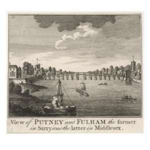  The Bridge Linking Fulham in Middlesex with Putney in 