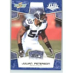  Edition Super Bowl XLIII Blue Border # 281 Julian Peterson   Seattle 