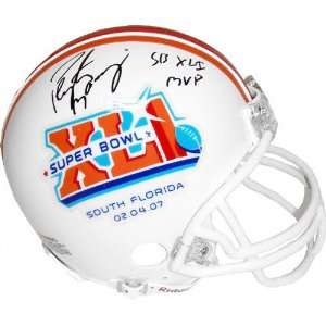  Peyton Manning Indianapolis Colts Autographed SBXLI Logo 