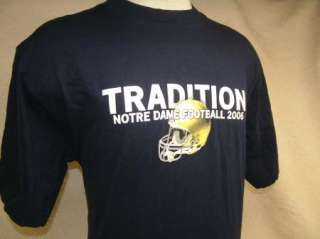 NOTRE DAME FOOTBALL t shirt TRADITION L  