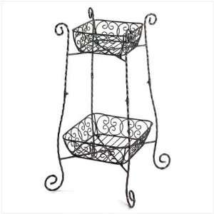  Wrought Iron Basket Plant Stand Patio, Lawn & Garden