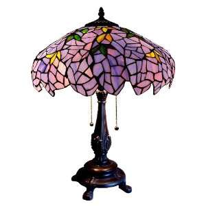  Tiffany Style Stained Glass Table Desk Lamp Wisteria T1628 