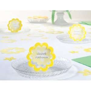 Set of 12 Flower Name Cards, Yellow