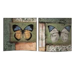   Contemporary Floral Butterfly Patterned Wall Panels