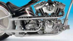 SuperTrapp Three Shield X Pipe Silver Cr Exhaust Harley  