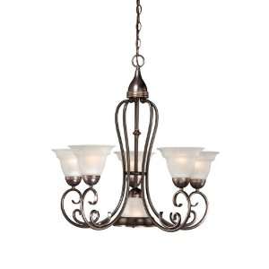   Oil Brushed Bronze Nice 6 Light Up / Down Lighting Chandelier from the