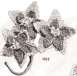 Vintage Crochet Flowers Corsage Boutonniere PATTERN  