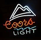 COORS LIGHT 26 X 24 3 COLOR NEON