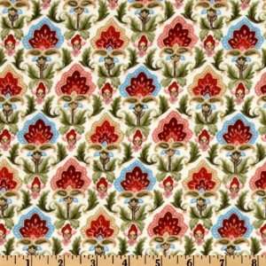 44 Wide Flannel Antique Floral Multi Fabric By The Yard 