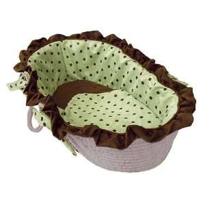   Hoohobbers Dots Green Moses Basket Stays Fresh Wash After Wash Baby