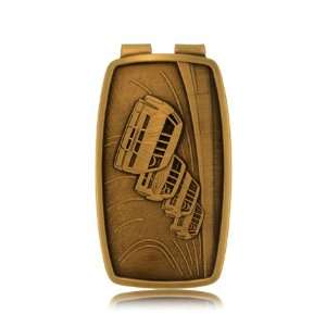  NASCAR Racing Cars Money Clip Mens Gold Plated Speedway 