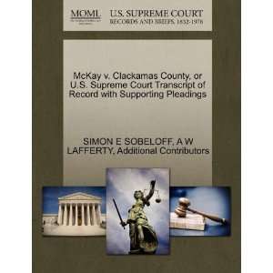  McKay v. Clackamas County, or U.S. Supreme Court 