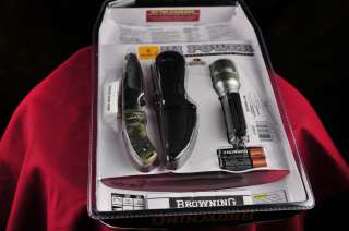 Browning Hi Power L.E.D. Flashlight & Knife Combo  