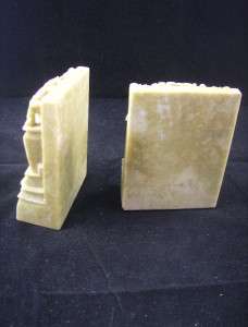 This is a beautiful Pair of old hand carved Soapstone Bookends. The 